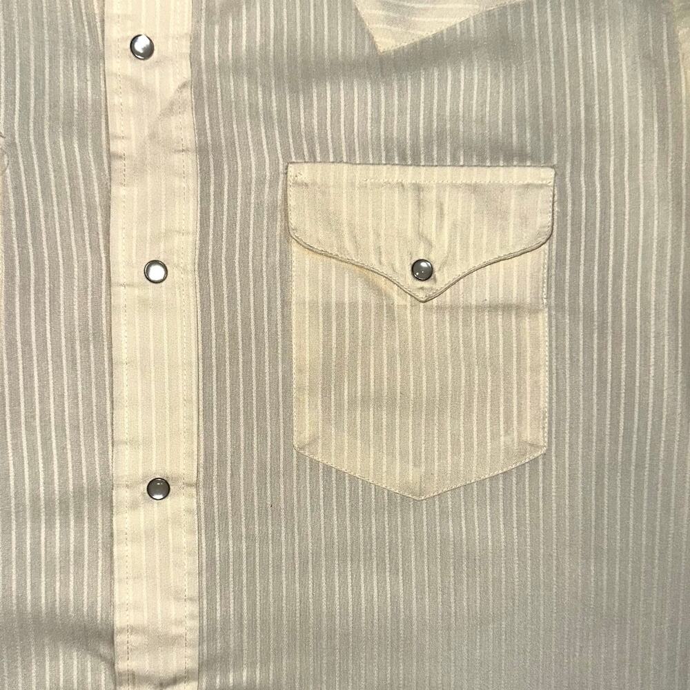 SOLD 💕Ruddock Bros Men’s Yellow Short Sleeve Pearl Snap Western Shirt Size XXL - Picture 4 of 9